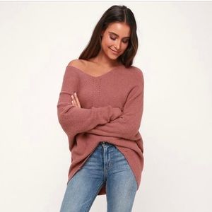 Lulu’s Mauve Oversized Sweater